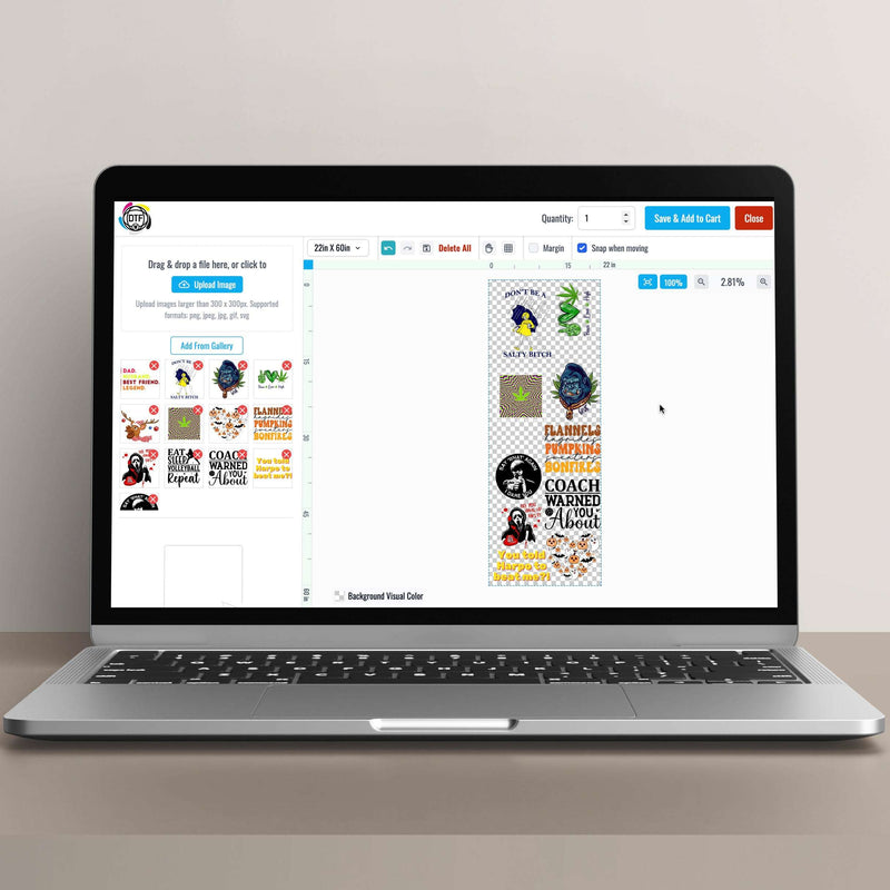 Load image into Gallery viewer, DTF Gang Sheet Builder- Multiple Sizes