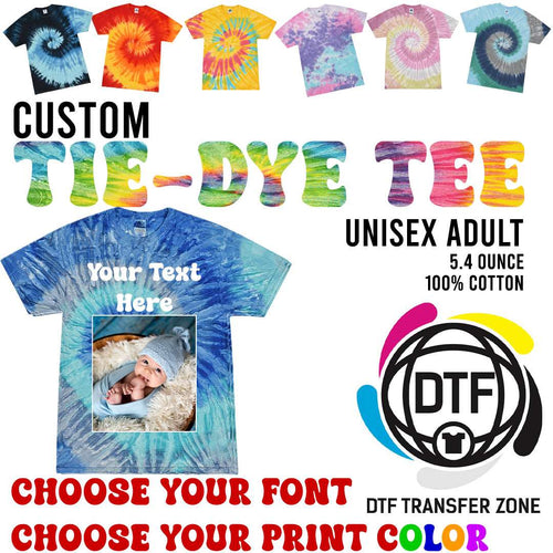 Custom Tie Dye Shirt, Custom Shirt, Personalized Tie Dye Shirt, Custom Tie-Dye Tee, Custom Tee, Custom Tie Dye