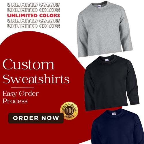 Custom Adult Sweatshirts- Gildan G180