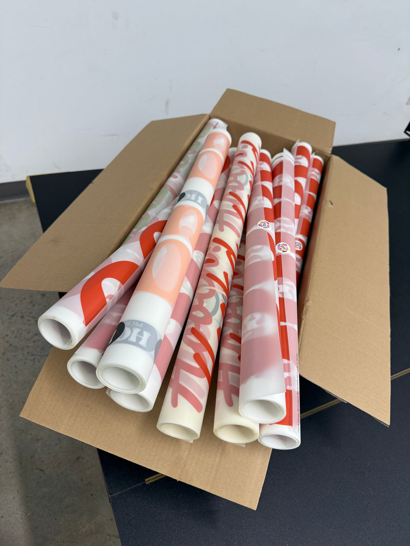 Load image into Gallery viewer, Economy Cold Peel - Custom DTF Gang Transfer Rolls - Multiple Sizes - Upload Ready to Print Gang Sheet
