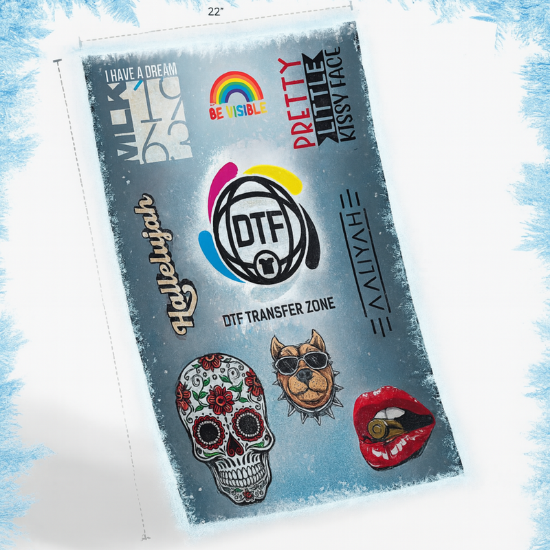 Load image into Gallery viewer, Economy Cold Peel - Custom DTF Gang Transfer Rolls - Multiple Sizes - Upload Ready to Print Gang Sheet
